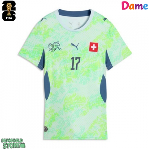 Schweiz Ruben Vargas #17 Replika Udebanetrøje Dame VM 2026 Kortærmet